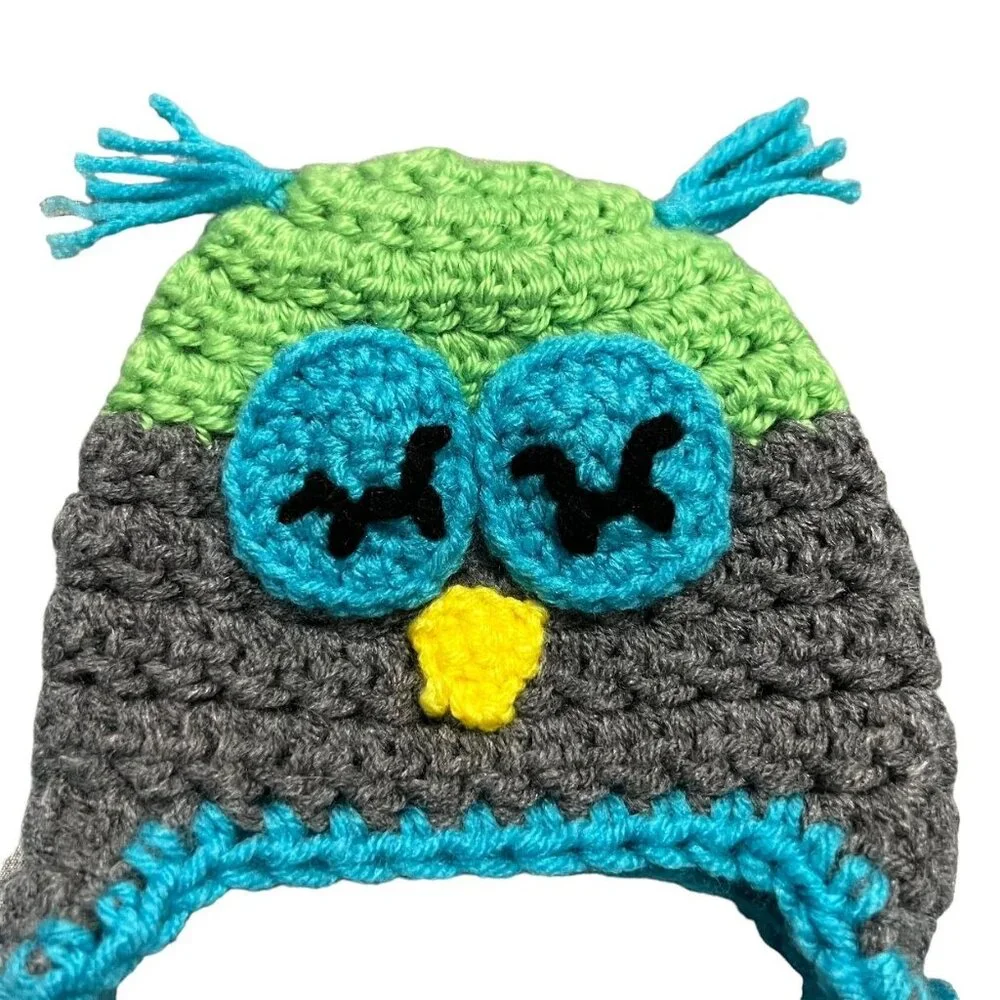 Handmade Infant (0-12m) Crochet Owl Hat
